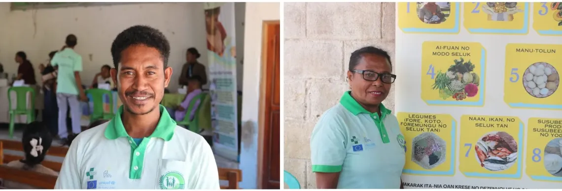 Julio and Miranda are both members of the Mother Support Group in Baucau Municipality.