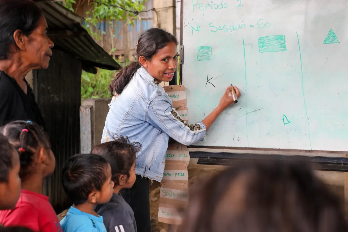 Joana has been a dedicated preschool teacher for ten years, even teaching students in her home when needed.