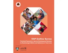 Parenting Programme to Improve Developmental Outcomes&nbsp; for Disadvantaged Children and Adolescents in Timor-Leste, 2021