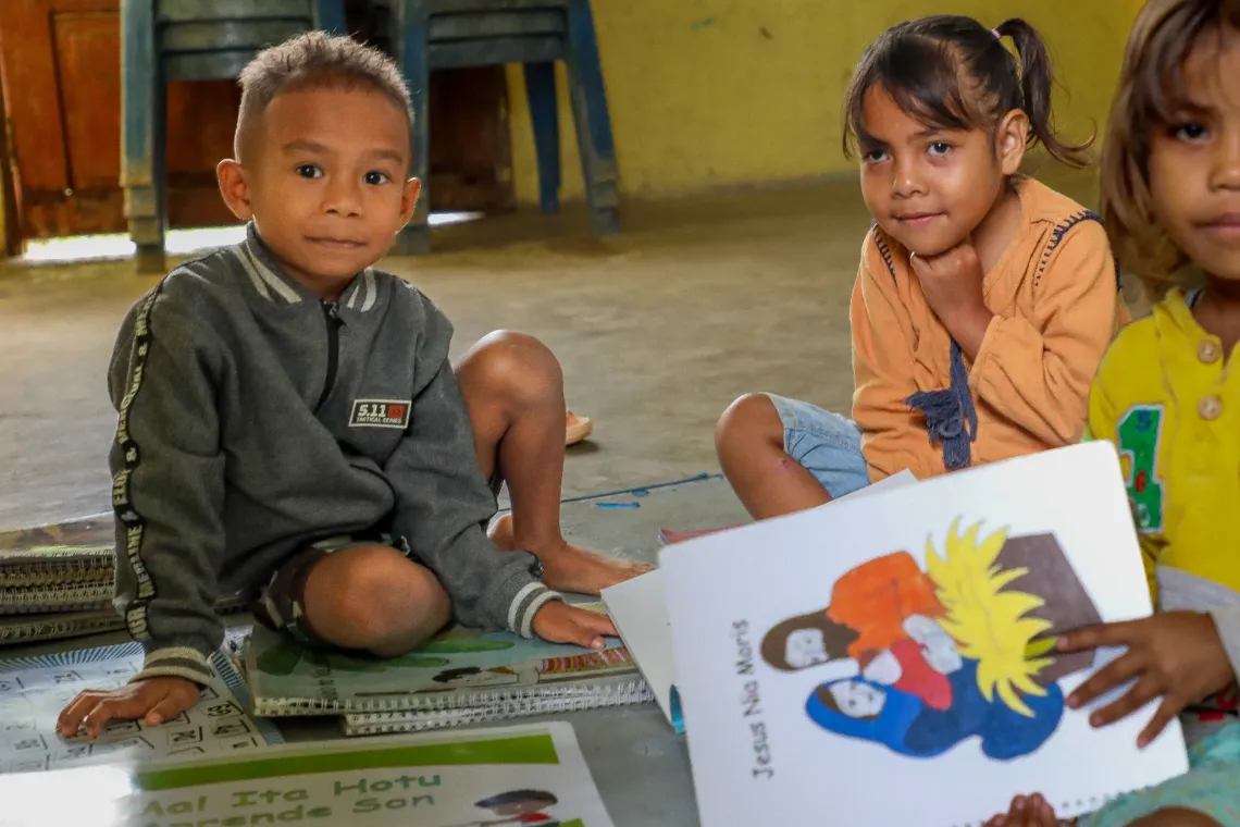 Children three to five years old attend preschool to start their learning journey. 