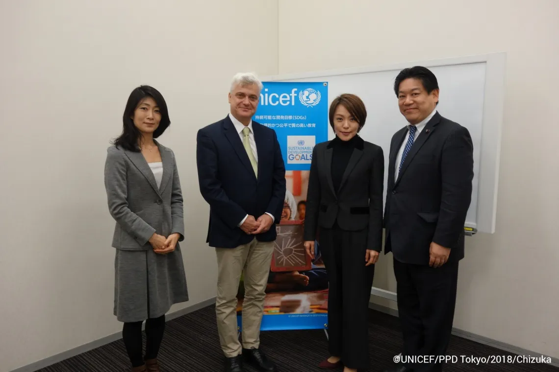 ユニセフ議員連盟報告会 ： バングラデシュ事務所代表を迎えて　UNICEFロヒンギャ難民支援について