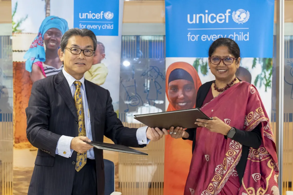 松浦博司 在ケニア日本国特命全権大使とUNICEFケニア事務所代表