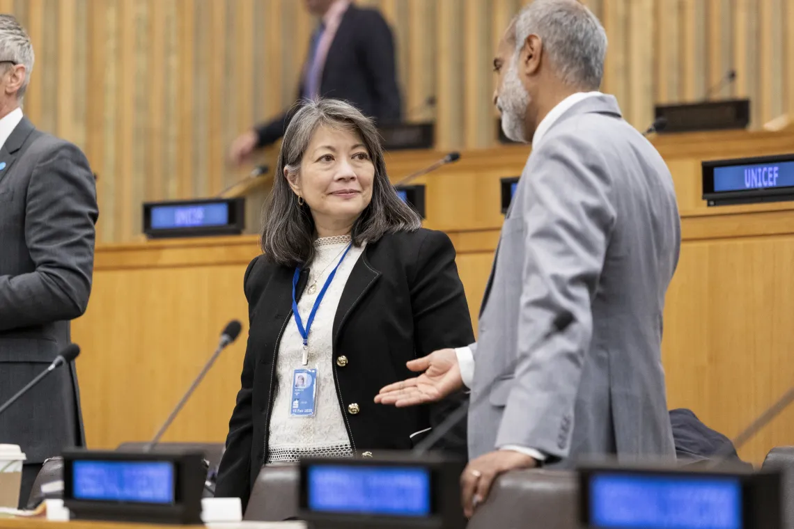 地域事務所代表として、国連本部で開催されたUNICEFの総会に出席（2026年）。