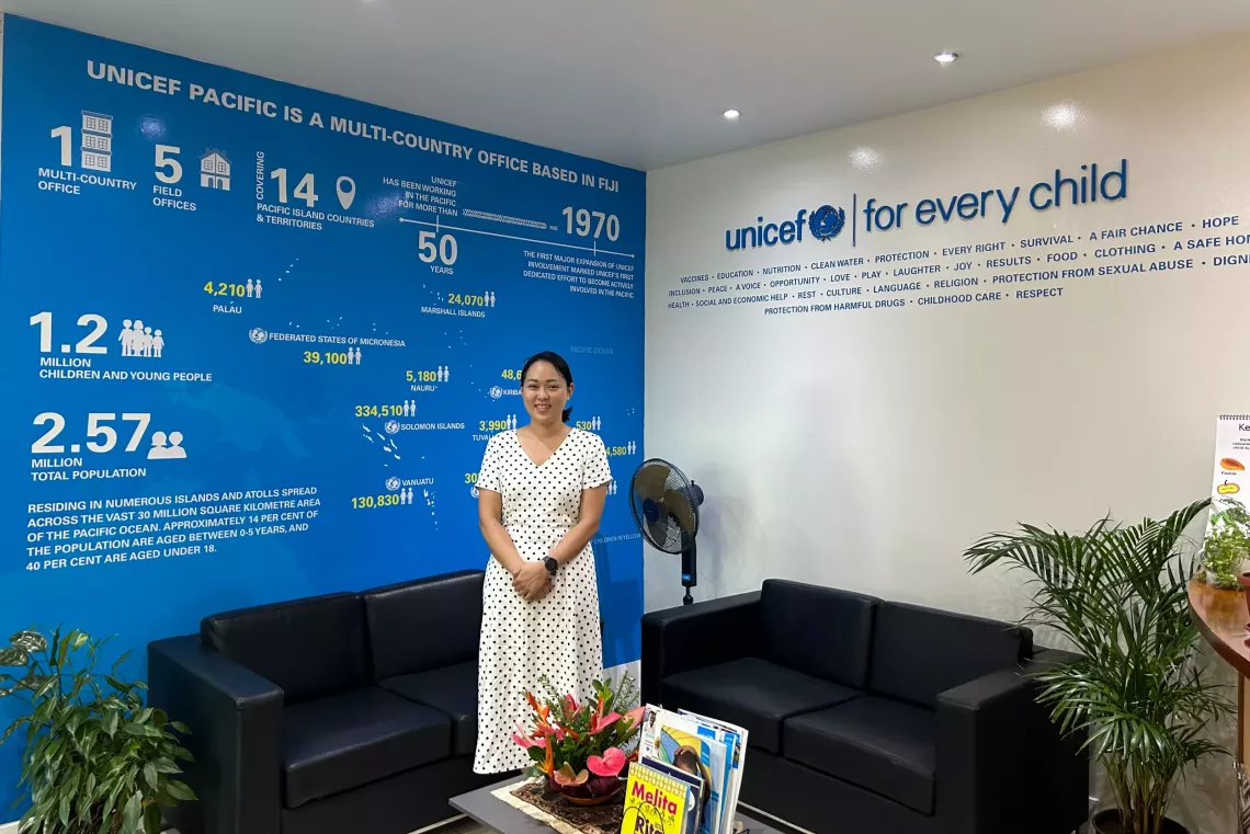 UNICEF太平洋島嶼国事務所にて撮った写真。