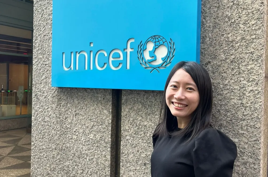 UNICEFニューヨーク本部での研修にて。