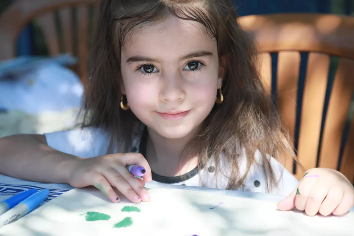 Little girl smiling. 