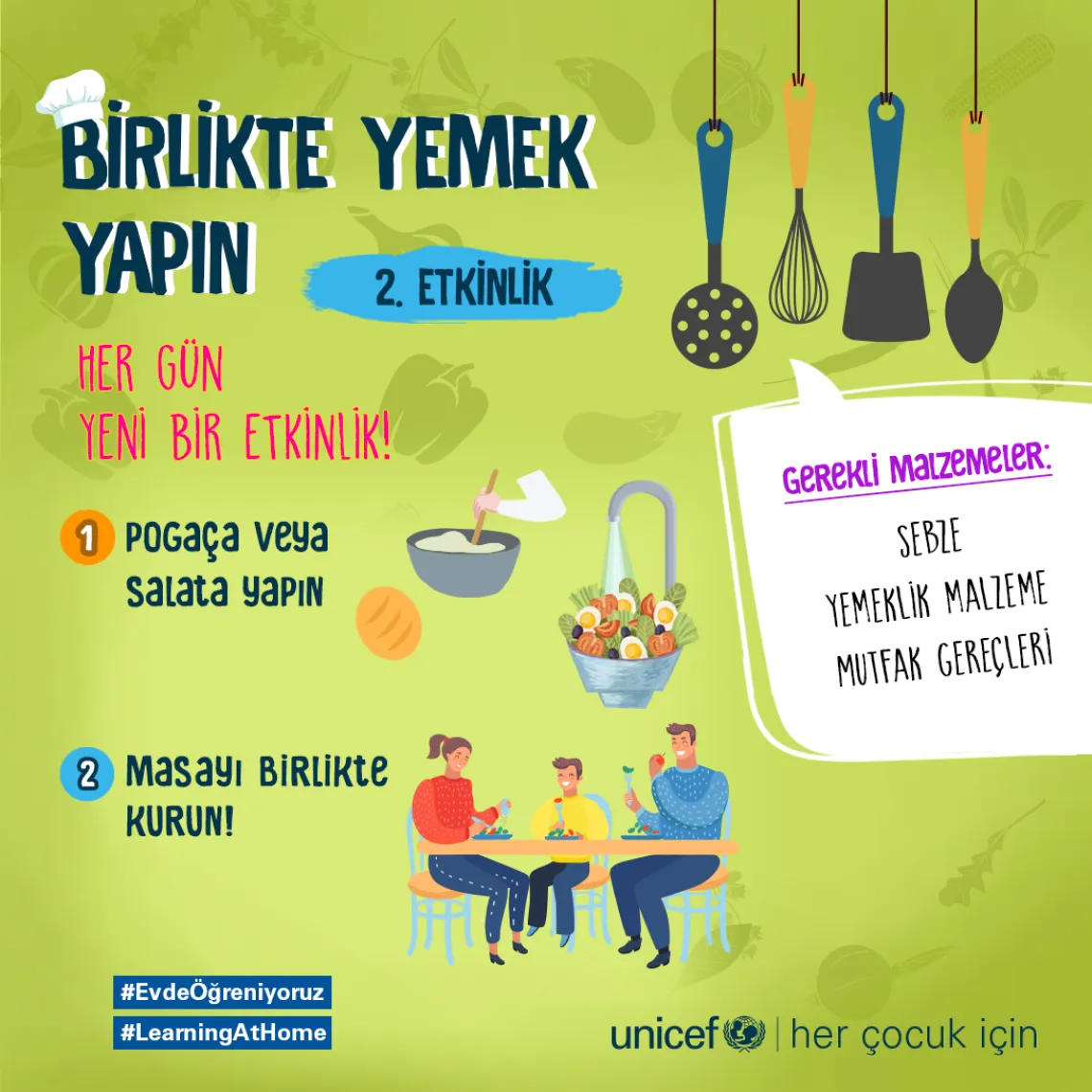 Birlikte yemek yapın