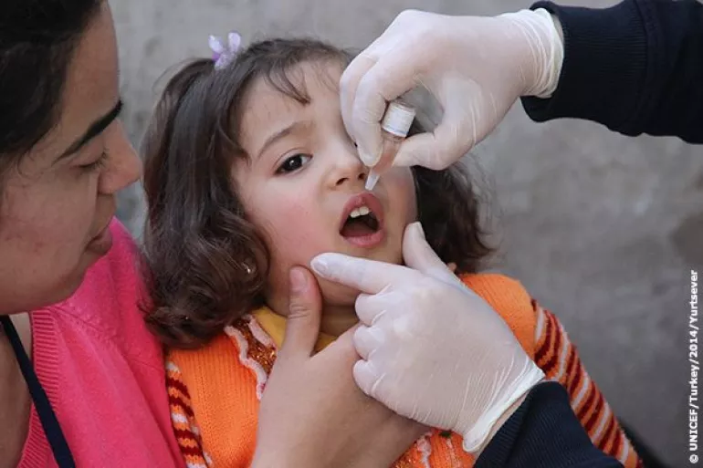 Irak'taki çocuk felci vakasının ardından ilk toplu aşı kampanyası başlatıldı