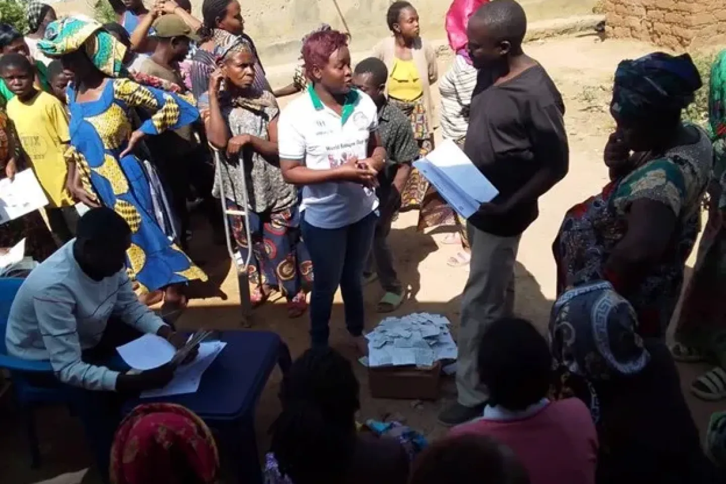 Distribution of aquatabs in in Nakivale Refugee Settlement
