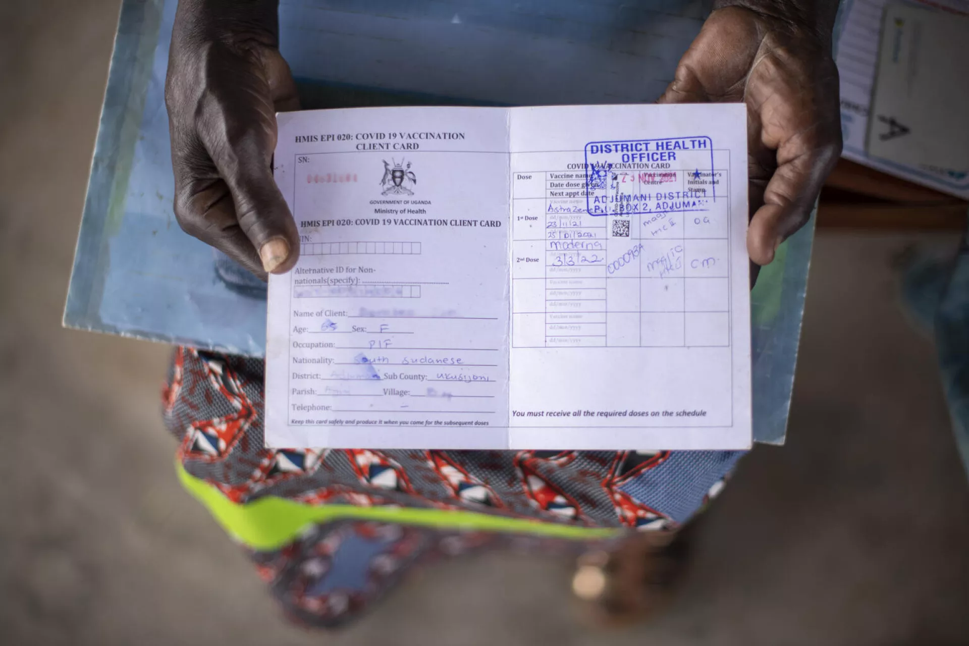 COVID-19 vaccination card
