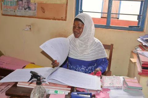 Zaina Kasiko, the Bursar of Bupadhengo Primary School in Kamuli District
