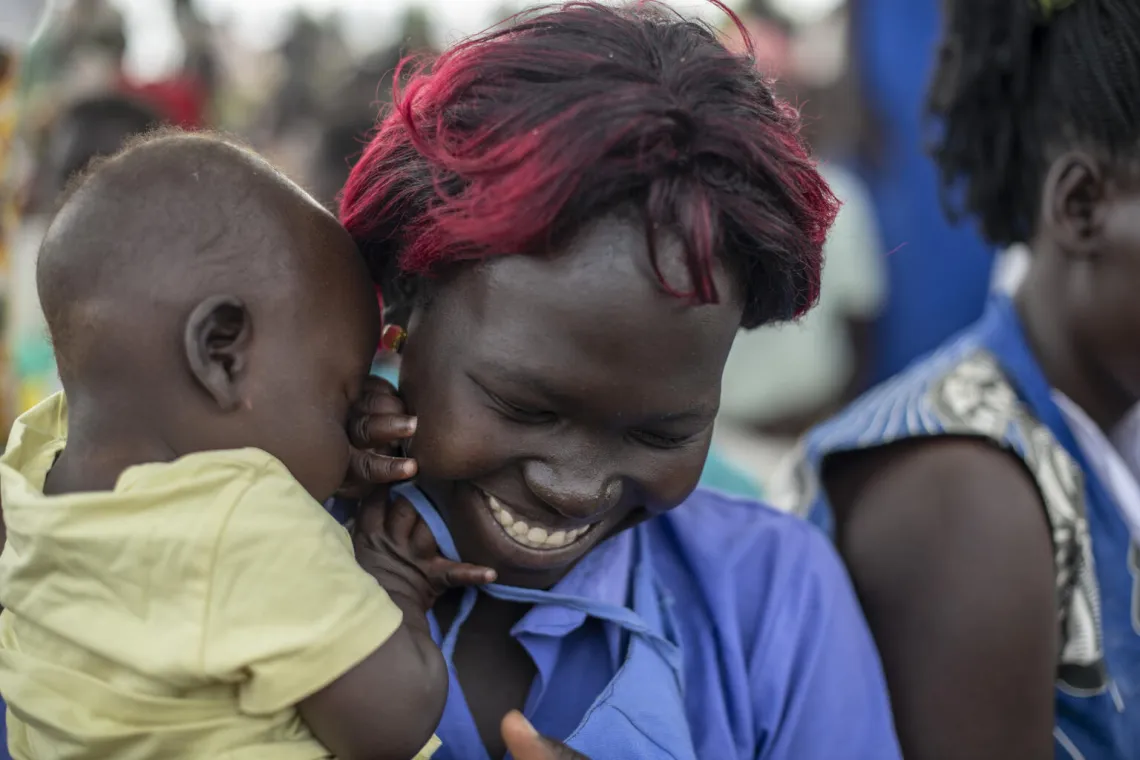 Gladys at the vaccination point