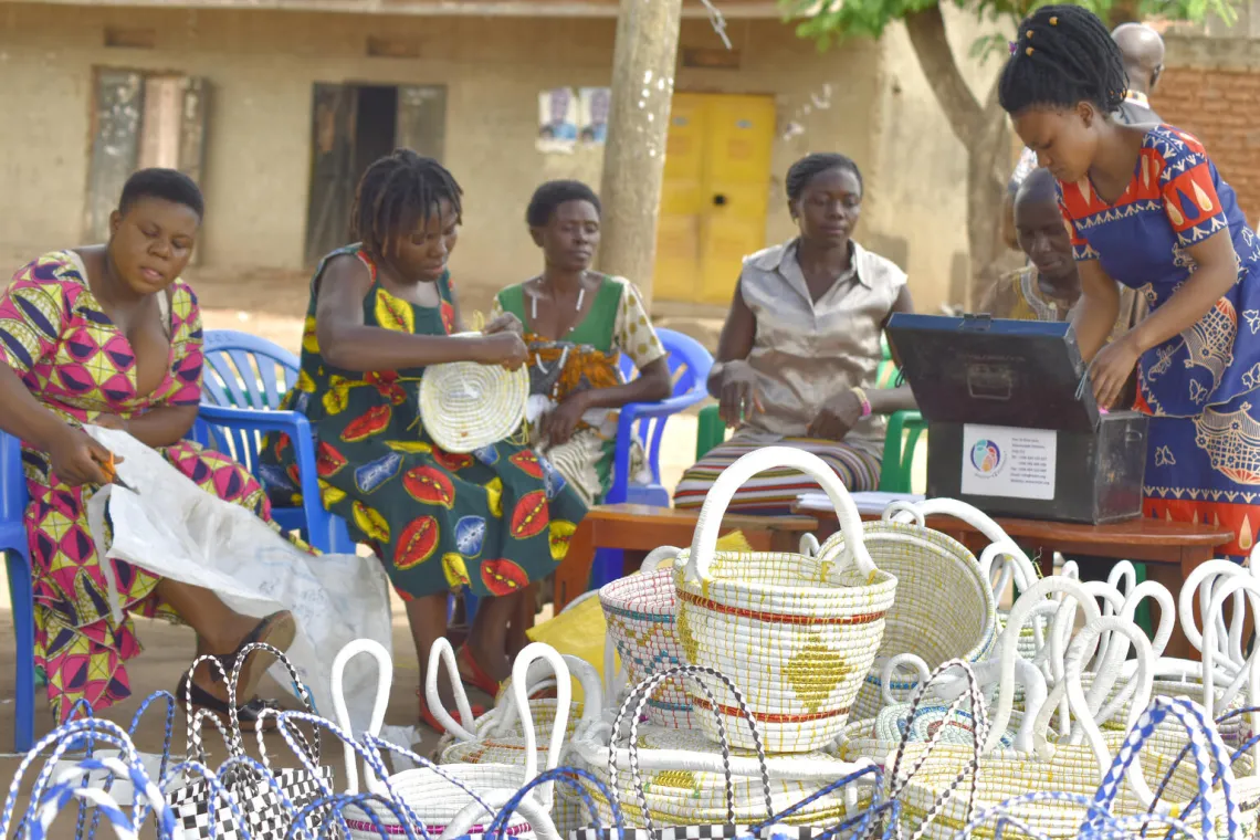 Some of the baskets made by women in 