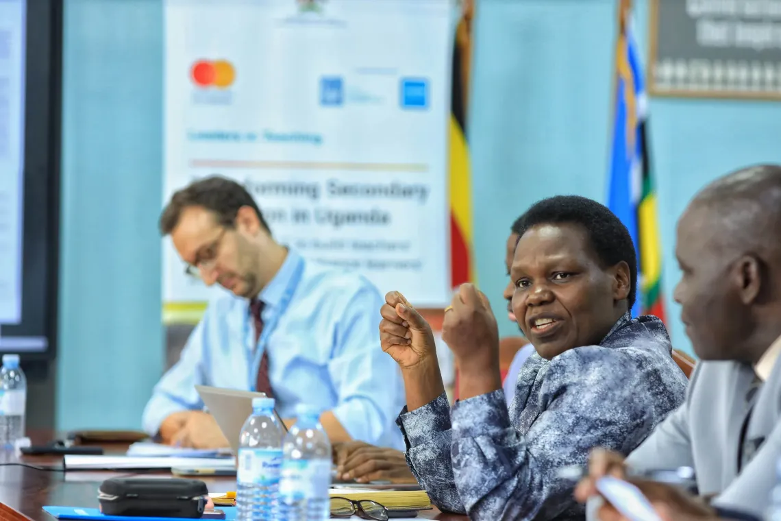 Juliet Muzoora Atuhairwe, Commissioner for Government Secondary Education at the Ministry of Education and Sports, delivers her views during the validation workshop for the Digital Agenda Strategy Costed Implementation Roadmap in Kampala on March 11, 2026.