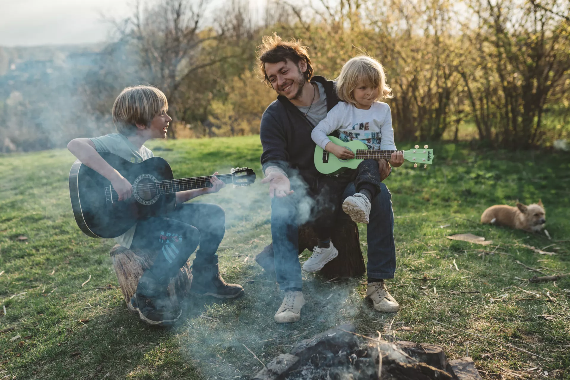 Oleksandr, a father of two, plays with his sons - 8-year-old Elvin and 3-year-old Leonard. The family used to have an apartment in Irpin, in a house, which is now half-destroyed. But when the war started they had to flee. The family still doesn't know whether it is safe for children to return home. So parents explain to their sons how dangerous war and its consequences are. But they try to create a happy childhood for children through creativity and family comfort.
