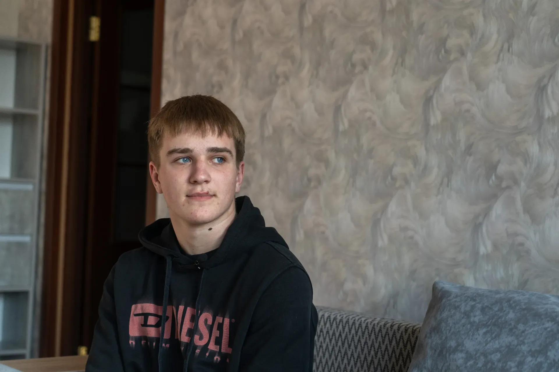 Tymofii, a displaced boy from Ukraine
