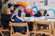 Дошкільнята на занятті в мобільному класі безпеки в Малинівці Харківської області