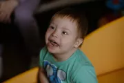 Makar (2) has Down syndrome and needs constant support from parents and specialists.
