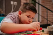 Kyrylo at art therapy classes