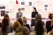 Polina Shylo at the event “How are you? Stories of resilience” hosted by the First Lady of Ukraine