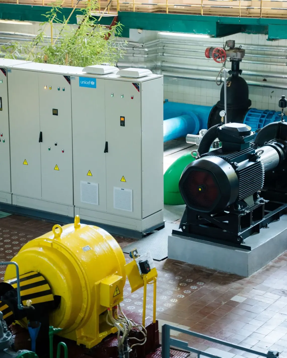 At the water utility premises