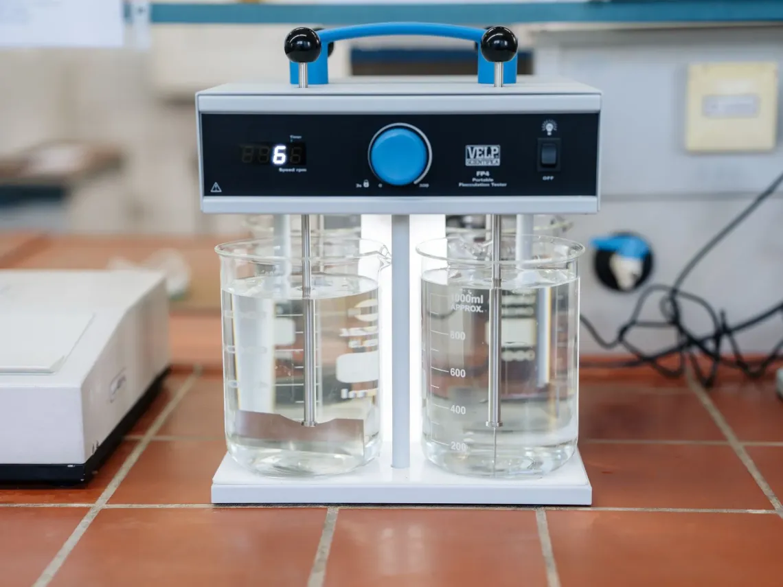 An equipment in a water quality check lab