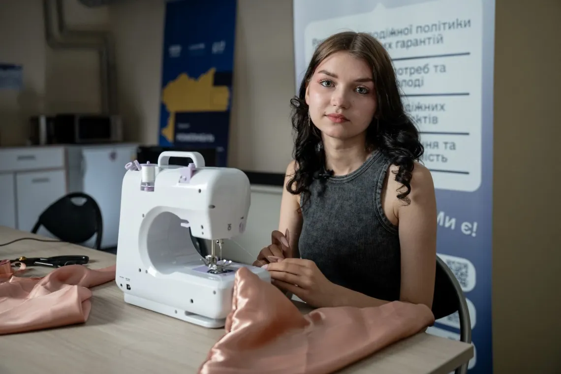 A girl who participated in POWER4Girls project in Chuhuiv