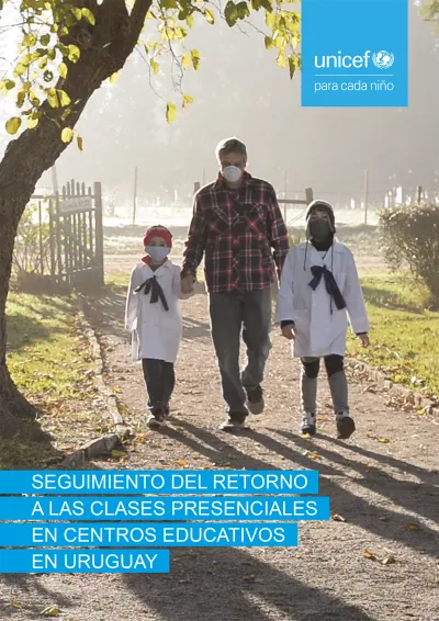 Tapa de publicaci&oacute;n "Seguimiento del retorno a las clases presenciales en centros educativos en Uruguay"