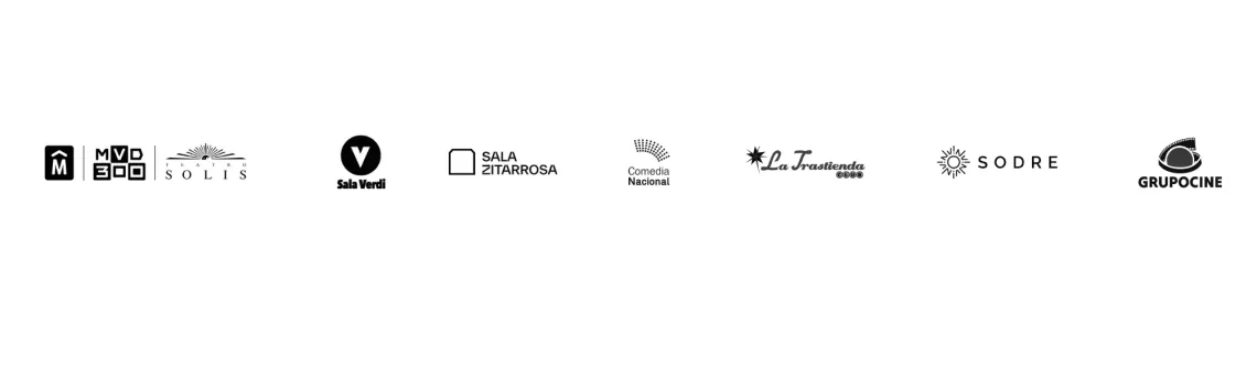 Logos: Comedia Nacional, Sala Verdi, Teatro Sol&iacute;s, La Trastienda, Sala Zitarrosa, Sodre, Grupocine 