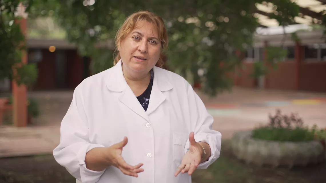 Daniela Belli&oacute;n, Maestra directora de la Escuela N&deg;35.&nbsp;