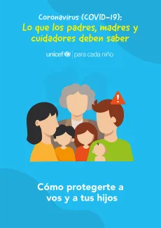 Tapa de gu&iacute;a "Coronavirus: lo que los padres, madres y cuidadores deben saber"
