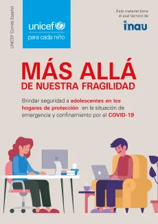 Tapa de gu&iacute;a "M&aacute;s all&aacute; de nuestra fragilidad", enfocada en adolescentes