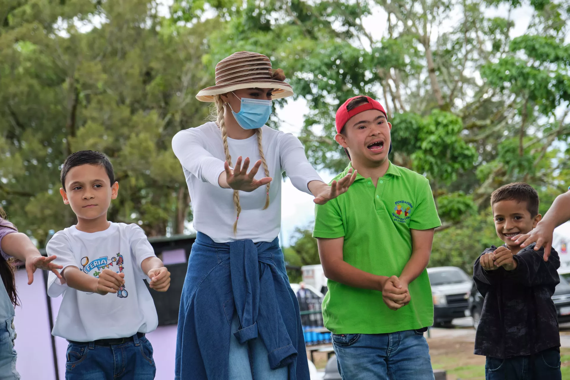 Children  play during a recreational activity within the framework of the 55th anniversary of UNICEF Venezuela, in the state of T&aacute;chira, on November 12, 2022.  In 2022 UNICEF celebrates its 55th anniversary of work in Venezuela with a Children's Rights Fair.