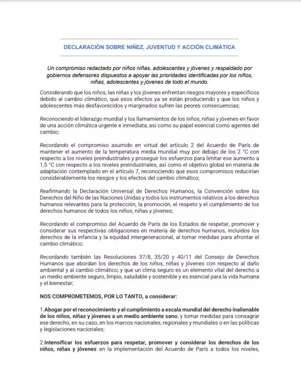 Declaraci&oacute;n MINEC