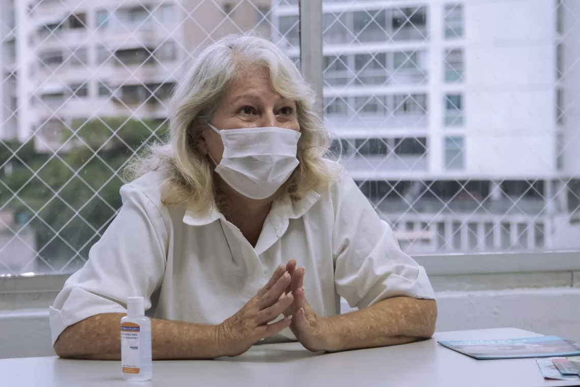 Susana Nesta, Consejera de Protecci&oacute;n, es entrevistada durante una visita a uno de los Consejos de Protecci&oacute;n apoyados por UNICEF, en Caracas.