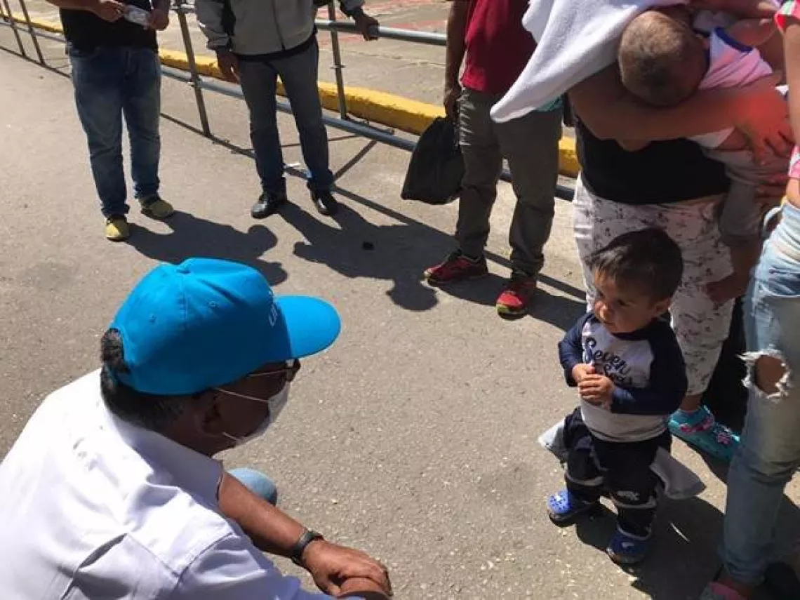 El equipo de UNICEF en misi&oacute;n en San Antonio de T&aacute;chira