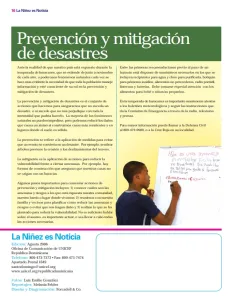 Prevenci&oacute;n y mitigaci&oacute;n de desastres