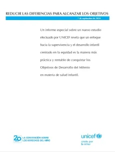 Reducir las diferencias para alcanzar los Objetivos