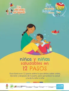 Portada de la gu&iacute;a ni&ntilde;os y ni&ntilde;as saludables en 12 pasos