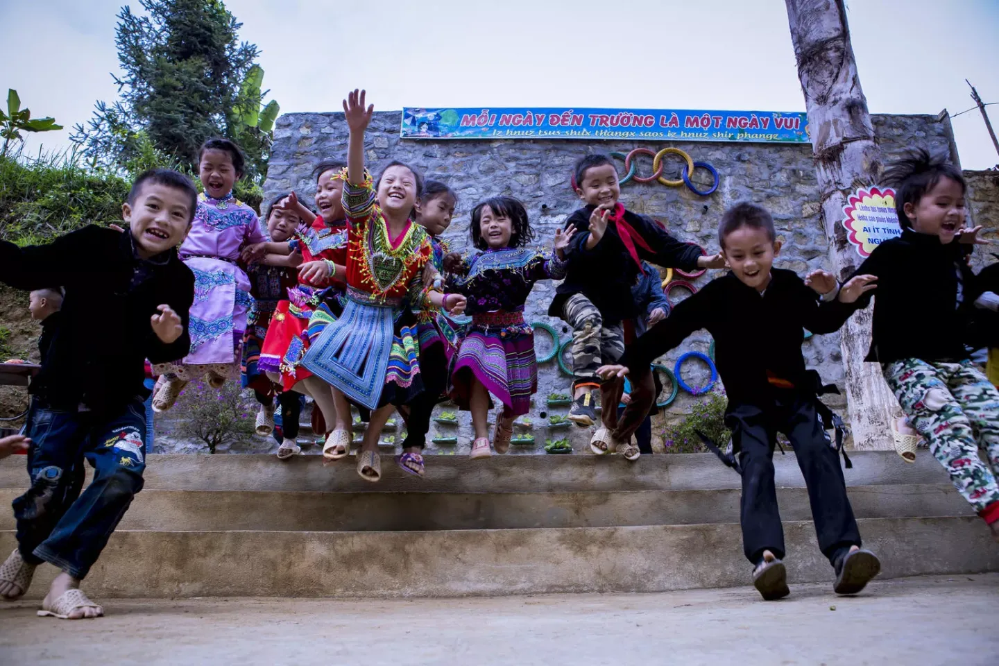 Children jumping