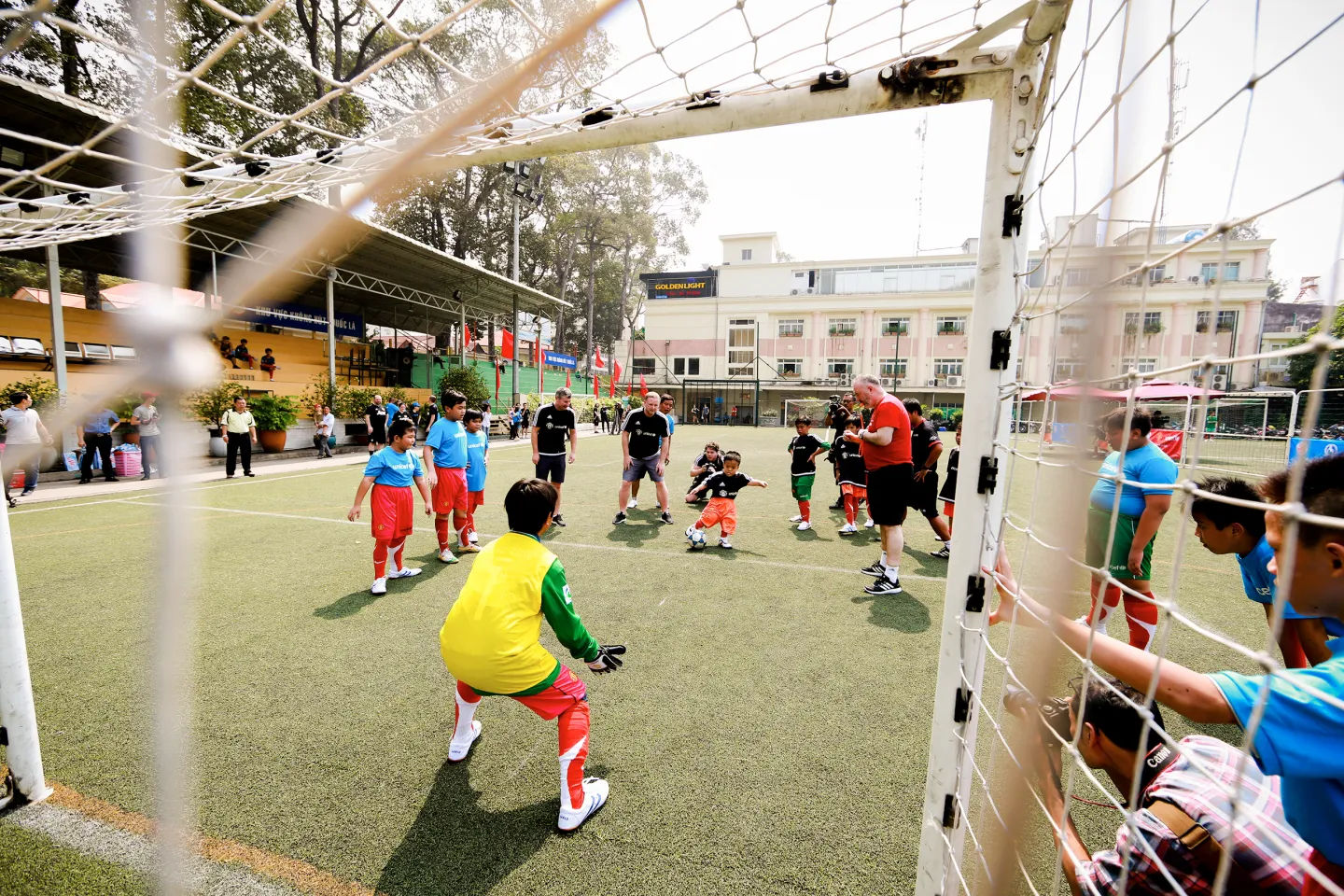 120 marginalized and abused children from Ho Chi Minh City gather during a weekend in 2017 to play in the Fun Football Festival, to promote the positive impact of sport on vulnerable children.