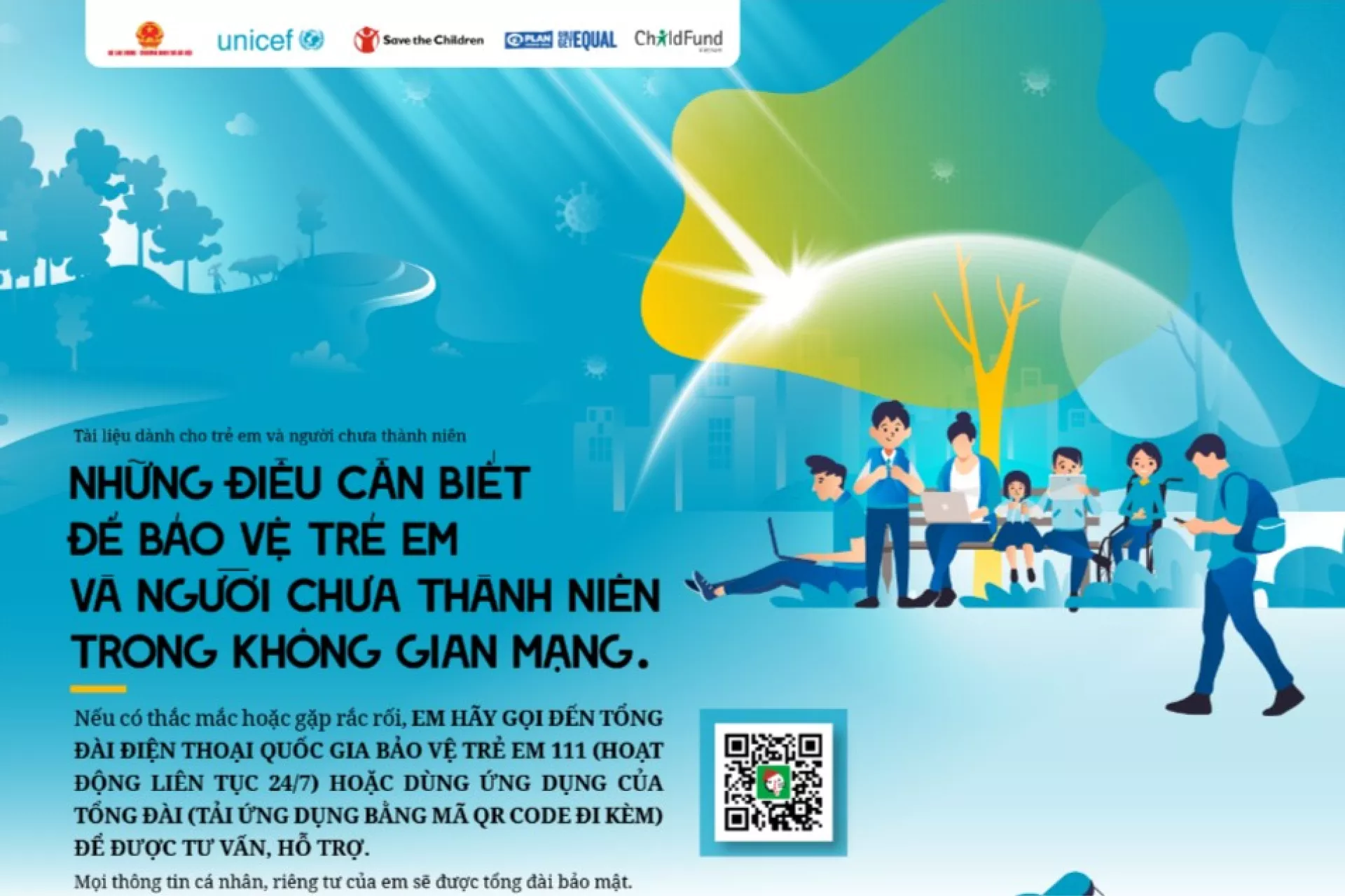 Những điều cần biết để bảo vệ trẻ em v&agrave; người chưa th&agrave;nh ni&ecirc;n trong kh&ocirc;ng gian mạng (Blue heart) - page 1
