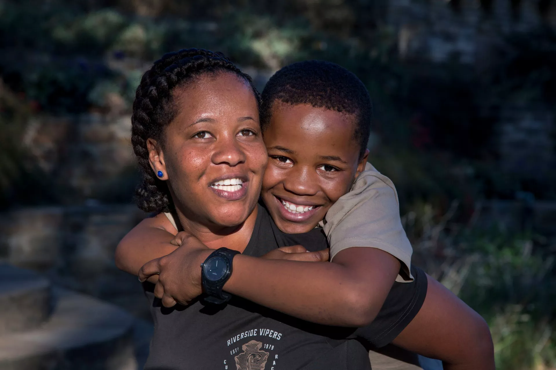 Livey Van Wyk with his son Remi, 13 - born HIV-negative thanks to UNICEF-supported PMTCT proframme