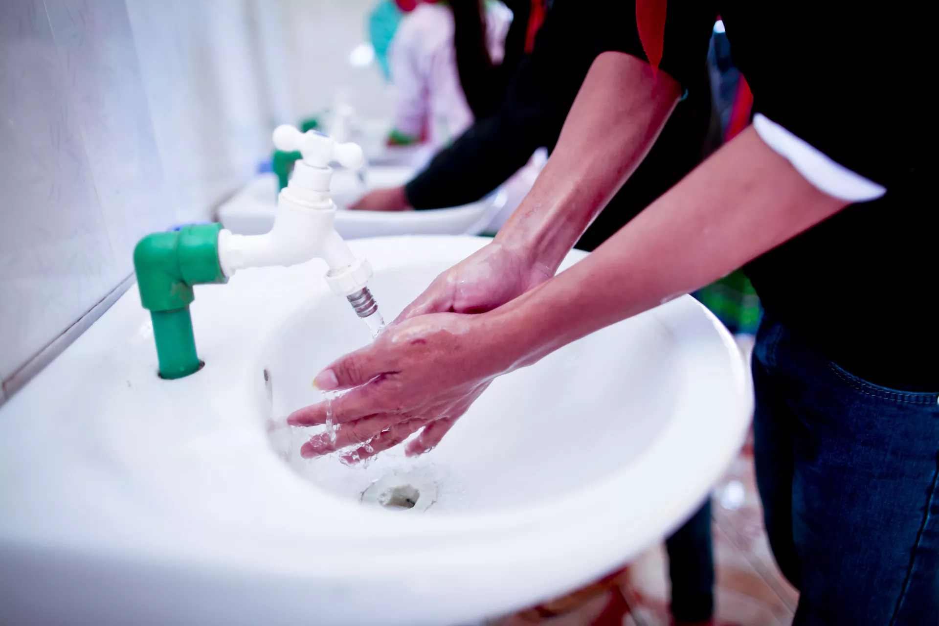 Washing hands with soap has become my new habit for Luong Gia Huy in An Giang
