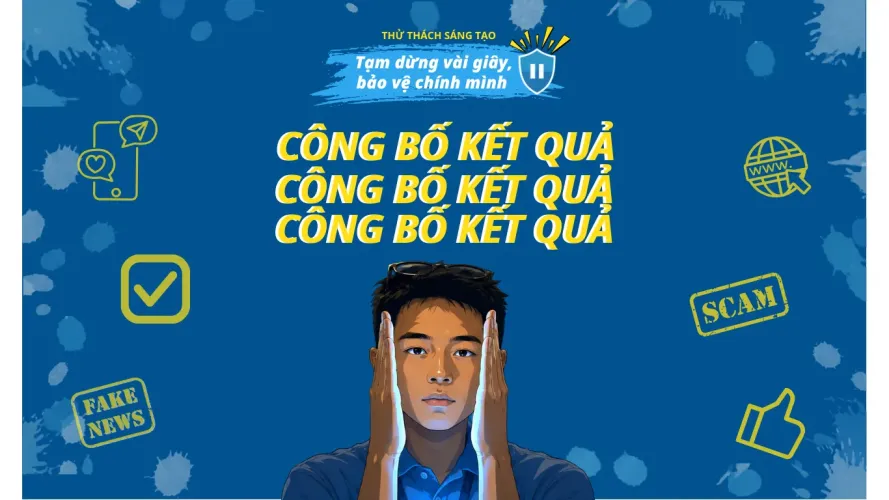 Poster c&ocirc;ng bố kết quả thử th&aacute;ch 