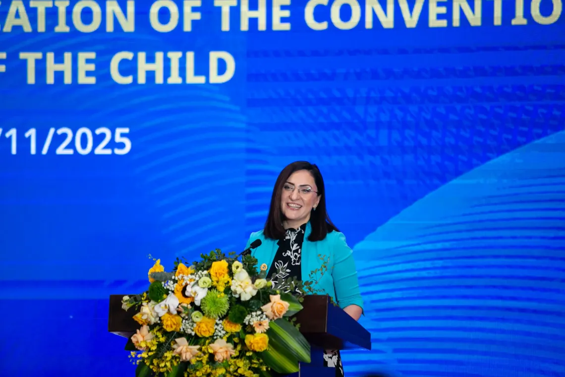 Ms. Sophie Kiladze, Chair of the UN Committee on the Rights of the Child at the ceremony