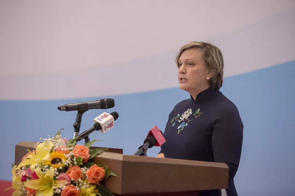 Ms Rana Flowers, UNICEF Representative emphasizes that adolescence is also critical, as a life stage characterized by growing opportunities, participants at the conference also recognize significant vulnerabilities and risks that older children are facing in this period.
