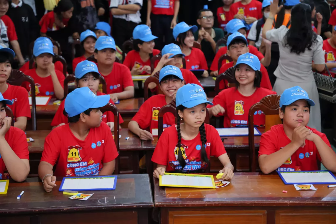  The students participated in the &ldquo;Ring the Golden Bell&rdquo; quiz game