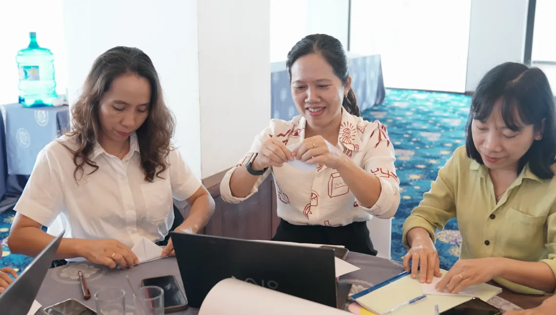 Deputy Principal Nga enjoyed the creative training session.