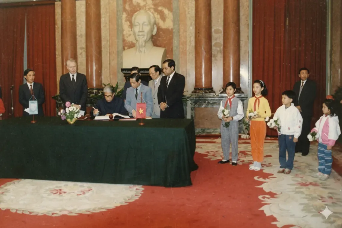 In a landmark move, H.E. Mr Do Muoi, Chairman of the Ministers Council, signed off on the National Programme of Action for Children following Viet Nam&rsquo;s participation in the World Summit for Children in 1990.  